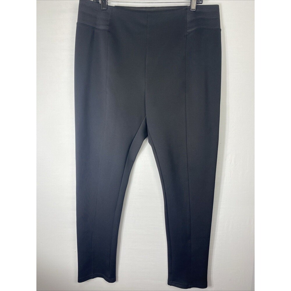 Worthington Woman Size 0X Black Pant Skinny Leg Stretch Elastic Waist